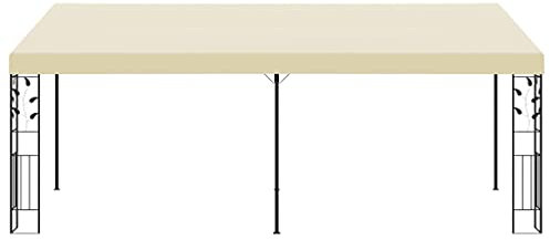 Markise Carport Terrassenüberdachung Weidezelt - Wand-Pavillon 6x3x2,5 m Cremeweiß für Festival Events Terrasse Camping