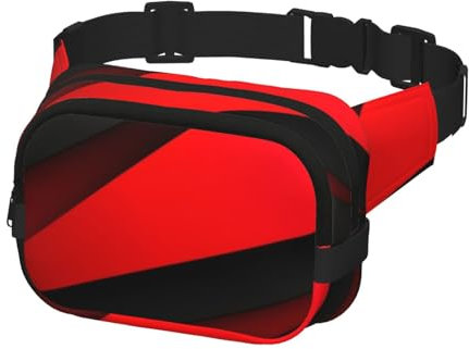 Gürteltasche für Herren und Damen, Umhängetasche, Rot, Schwarz, Bauchtasche, Bauchtasche, Bauchtasche, Schwarz, Einheitsgröße, Schwarz , Einheitsgröße