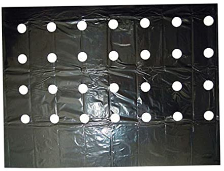 5 Trous Film de paillis en Plastique Noir pour Film végétal agricole Plante Film de Plastique Perfoated PE Film pour Jardin pwech Mulch Membrane Intens Ely 3x33 ft, Rouleau en Plastique