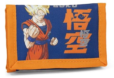 Franco Cosimo Panini Dragon Ball Super - Portefeuille Officiel Dragon Ball avec Fermeture en Velcro Pratique, Poche extérieure et Compartiments intérieurs, idée Cadeau Enfants et Adolescents,