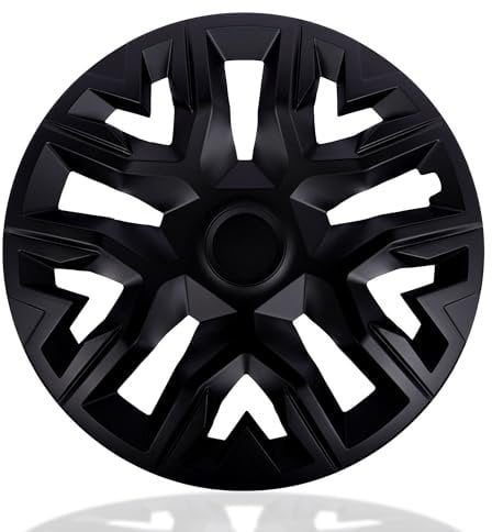 NRM The Best Black MATT Radkappen 15 Zoll für Stahlfelgen | 15“ Radzierblenden 4er Set Schwarz matt