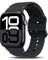 TiMOVO Bracelet sport Compatible avec le bracelet Apple Watch 38/40/41/42mm pour femmes hommes, bracelet de remplacement en silicone pour iWatch Series 10/9/8/7/6/5/4/3/2/1/SE 2/SE, Noir
