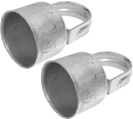 Homoyoyo 2 Stück Säulenkappe Pole Vinyl Warnung Beschützer Schiene verkehrsschild Verkehrseinrichtungen Zubehör Verkehrszubehör Dockpfostenkappen Dockpolkappen galvanisiertes Eisen Silver