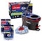 Bundle of Vileda H2PrO Spin Mop System and 2 x H2Pro Refill Mop Head Replacements - Mop Separates clean and dirty water - Effortless wringing - Microfibre cleaning