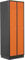 ADB Umkleideschrank/Spind 2-türig, RAL 7016/2008, Anthrazit/Orange, 178x60x50cm