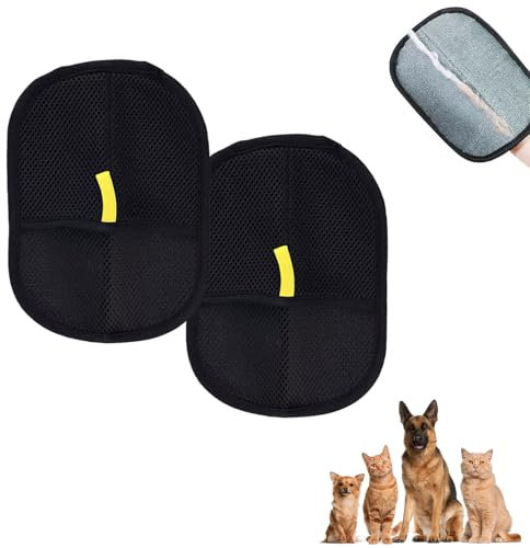 Mizijia Fellmagnet, Fell Magnet Handschuh, Fellmagnet, Katzen/Hunde Handschuhe, Pet Grooming Gloves, Statische Haarentfernungshandschuhe Für Haustier Glattes und Gesundes Fell (2)