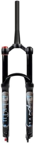 AttLvTu Luft Mountainbike Gabel 26 27,5 29 er Federweg 160mm Bergab MTB Federgabel, Ultraleicht Legierung Stoßdämpfer - Schwarz(Tapered Manual,27,5 Zoll)
