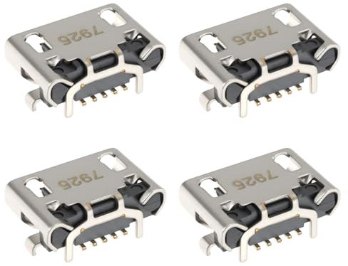Be In Your Mind 4 Stück Micro-USB-Ladeanschluss für Bluetooth-Lautsprecher Kompatibel mit JBL Flip 4