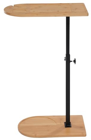 Repomanda Adjustable Height C-Shaped Side End Table, Bed Side Table for Bedroom,Sofa Tub End Table, Bathtub Tray Table