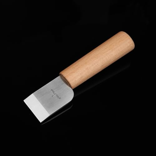 WUTA Coltello professionale in pelle artigianale coltello da taglio in pelle coltello diradante fai da te per lama dritta - sinistra