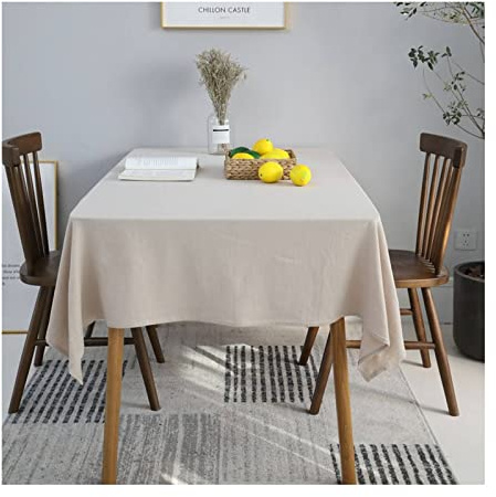 Rouleau de nappe de table de jardin résistante aux taches moderne en plastique beige 130 x 220 cm en polyester élégante protection de cuisine décoration extérieure pour salle à manger