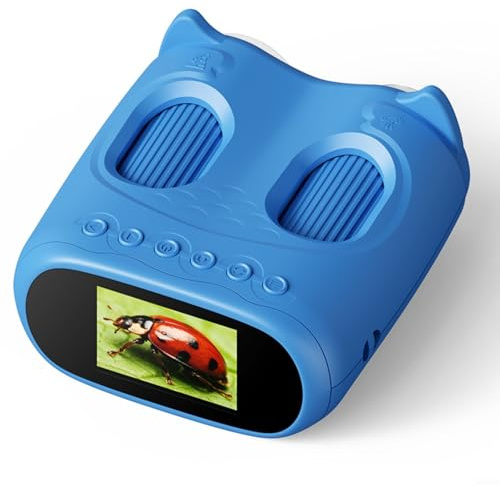2-in-1-Handmikroskop und Teleskop mit 1000-facher Vergrößerung, 5,1 cm IPS-Display, 32 MB Speicher, 8 LED-Beleuchtung, 600 mAh Akku für Kinder, Studenten, pädagogische Erkundung (blau)