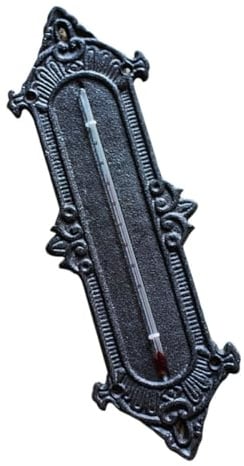 Raumthermometer aus Eisen mit Breiter Skala für Haus und Wand | Einfach zu Bedienen, Präziser Sensor für Temperatur und Feuchte, Schwarz, für Wohnräume