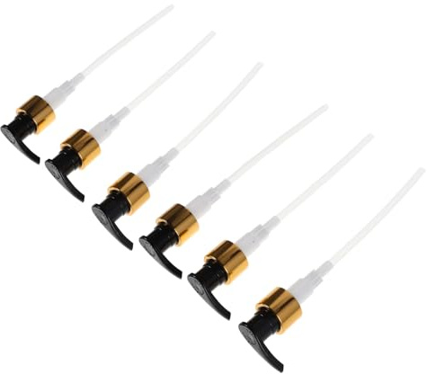 STOBAZA Pompes à Savonnette Plastique Noires 24/410 Remplacement Facile Lot de 6 Design Classique Universelles pour Lotion et Savonnette Liquide Cuisine et Salle de Bain