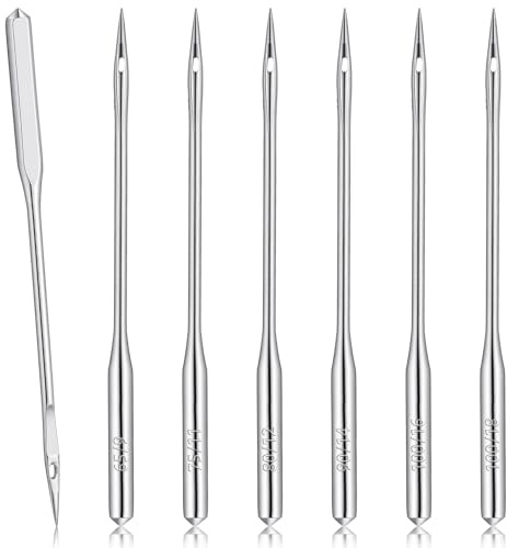 Cobee 60 Stück Universal Nähmaschinennadeln,Hochleistungs Nähnadeln Nähmaschine Nadel 65/9 75/11 80/12 90/14 100/16 110/18 Fass verpackt Nähmaschinen Nadel Set für Haushaltsnähmaschinen Leder Jeans