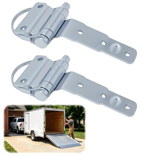 2 Pièces Charnières De Remorque En Acier Galvanisé Amovibles De Forme D | Accessoires De Boulons Amovibles Inclus, Charnière Remorque, Adaptées Aux Remorques, Camions, Fourgons Et Remorques De Voyage