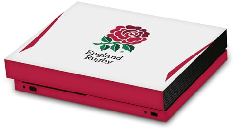 Head Case Designs Offizielle England Rugby Union Home 2025/26 Wappen-Set Vinyl Haut Gaming Aufkleber kompatibel mit Xbox One X Console