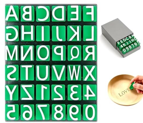 Buchstaben Stempel Ton Set,Kunststoff Alphabet Stempel mit Großbuchstaben und Zahlen,praktische Tonstempel als Töpferwerkzeug für Keramik und kreatives Basteln