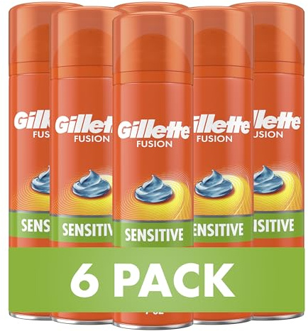 Gillette Fusion5 Ultra Sensitive Shave Gel, 7oz, Pack of 6