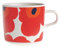 Marimekko - Oiva/Unikko - Kaffeetasse - Rot - Ø7,5xH7cm - 2 dl