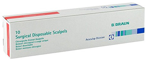B Braun Boîte de 10 scalpels chirurgicaux jetables Lame type 11
