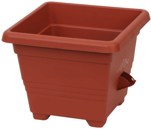 Plastia - Maceta autoregadora Bergamot 30 x 30 cm, terrakota