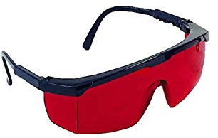 Laser Schutzbrille und Pulslicht, verstellbar, Rot