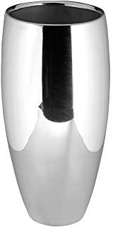 Fink Africa, Vase, Eisen, glatt, silberfarben, L. 21 cm, B. 21 cm, H. 40 cm, D. 21 cm