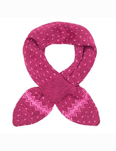 maximo Baby-Mädchen Schal Steckschal, Pünktchen, Mehrfarbig (Astermeliert/Pinkmeliert 2685), One size (Herstellergröße: one size)