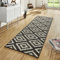 Hanse Home Teppich Läufer Nordic 80x450cm – Teppichläufer Weicher Kurzflor Teppich Modern Raute Design Läufer für Flur, Schlafzimmer, Kinderzimmer, Badezimmer, Wohnzimmer, Küche Dekoläufer – Schwarz