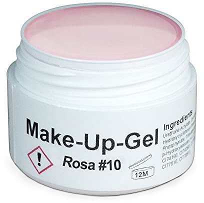 GS-Nails UV Make-Up Gel Camouflage für Nail-Art & Nagel-Design - 15 ml härtendes Cover-Gel - selbstglättendes Nagel-Gel - Rosa #10