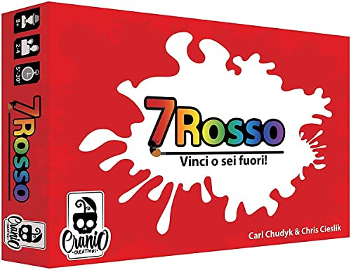 Cranio Creations - 7 Rotes Brettspiel, CC073 | Brettspiel für Familien – ab 8 Jahren – für 2 bis 4 Spieler – italienische Ausgabe