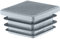 EMFA Lamellenstopfen für Vierkantrohr 140x140 mm Grau 1 Stück Rohrstopfen 140x140 Vierkantrohr Kunststoff vierkant 14x14 cm Stopfen Abdeckung Rohre Rohrabdeckung für Formrohr Endkappe