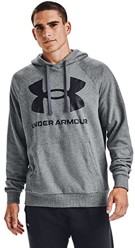 Under Armour Mens Rival Fleece Hoodie Grey Men's M