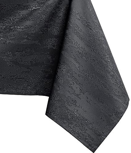 AmeliaHome Tischdecke 150x350 cm Tischtuch Tafeldecke Fleckschutz Lotuseffekt Abwaschbar Wasserabweisend Ornament Vesta anthrazit