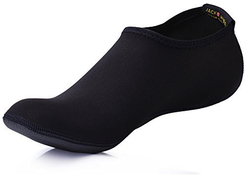 JACKSHIBO Schwimmschuhe Damen Barfussschuhe Barfußschuhe Herren Badeschuhe Wasserschuhe Strandschuhe Surfschuhe Aquaschuhe. Schwarz 37/38 EU M