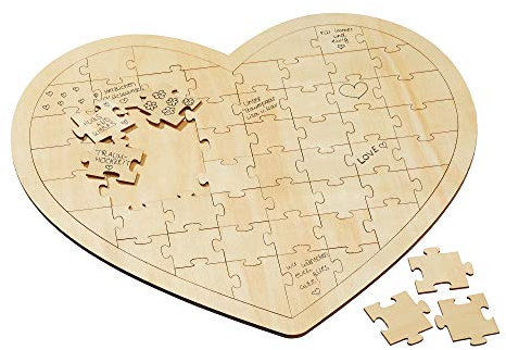 Cepewa Wunschherz Puzzle Holz Hochzeit Gästebuch Party Gästebuch Herz Hochzeit
