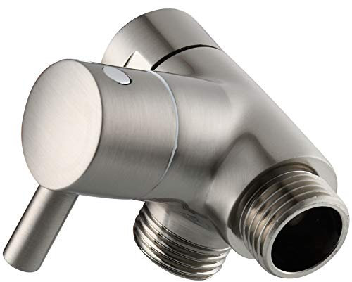 Tecmolog Dusche Adapter Messing G1/2 Umstellventil Ventil für Handbrause und Festen Sprühkopf,Nickel,DSF007ENA