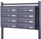 Rapid Teck® 8er Briefkastenanlage | 2x4 Fächer Briefkasten Anthrazit mit Namensschild | Edelstahl Postkasten | Dunkel Grau | Doppel Briefkasten Edelstahl Mehrfamilienhaus