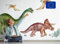Osomhome Dino Wandtattoo Dinosaurier (240x180cm) I Wandsticker Dinosaurier | Dino Deco Kinderzimmer Junge & Mädchen | Brachiosaurus Stegosaurus T-rex Triceratops Spinosaurus Parasaurolophus os3266