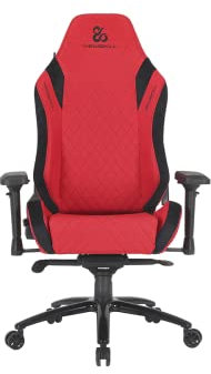 NEWSKILL Silla Gaming Profesional Neith Zephyr, Tela Transpirable, Altura Ajustable, Reposabrazos Acolchados 4D, Reclinable 180º, Cojín Lumbar y Cervical, Pistón Clase 4, Silla Gamer Color Rojo