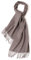 Prettystern langer und weicher Wollschal einfarbig mit Fransen für Herbst Winter Herren und Damen Taupe Braun