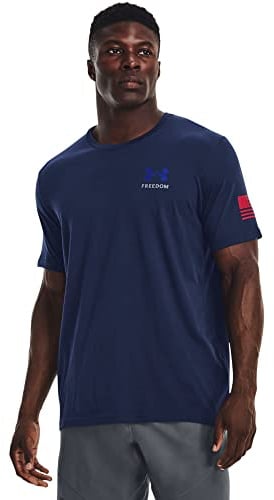 Under Armour Men's New Freedom Flag T-Shirt, (411) Academy/Red/Royal, Medium