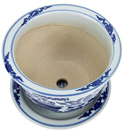 Operitacx 1set Ceramic Flowerpot Drainage for Indoor and Outdoor Plants Simple Style Planter for Balcony Garden Decor