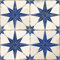 Tori Patterned Wall & Floor Tile Blue Star Pattern Vintage Style Ceramic Tile – 450x450mm, Box of 5