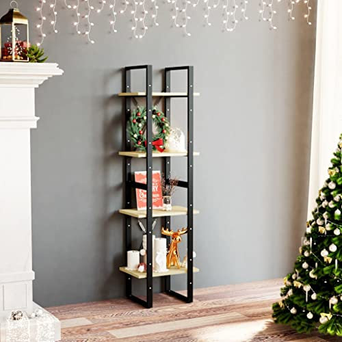 Standregal Bücherregal Leiterregal Stufenregal, Bücherregal 4 Fächer 40x30x140 cm Kiefer Massivholz Multifunktionale Regal für Aufbewahrung und Präsentation