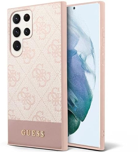 Hülle Guess GUHCS23LG4GLPI Samsung S23 Ultra S918 rosa 4G Stripe Collection