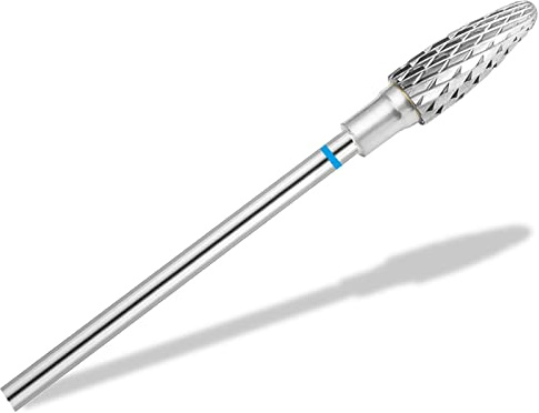 Hartmetall Nagelfräser-Bit Maniküre Schleifer Mittel Kreuzverzahnt Zapfen | Pediküre Aufsatz Schleifkörper für Arbeiten an Gelnägel und Acrylnägel