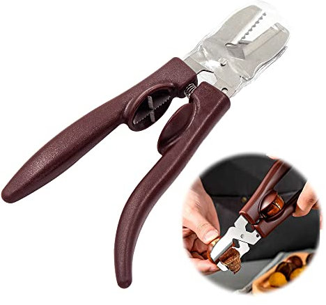 xyuayamz Schiaccianoci Acciaio Inox Castagno Clip - 1 Pezzo Forbici per Castagne di Apertura a Croce 2 in 1 Sgusciatore Multifunzionali Utensili da Cucina Nocciole Noci Pecan Mandorle (Marrone)