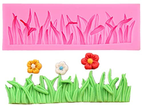 Stampi In Silicone 2Pcs Erba Torta Decorazione Stampo In Silicone Erba Cioccolato Fondente Stampo Strumenti Di Cottura